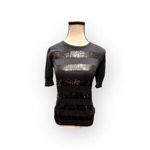Womens Tommy Hilfiger Sequin Striped Sweater Small